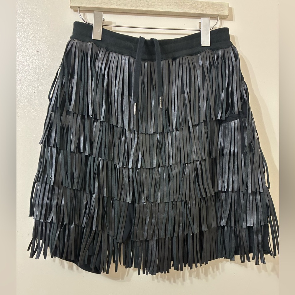 Black Fringe Shorts